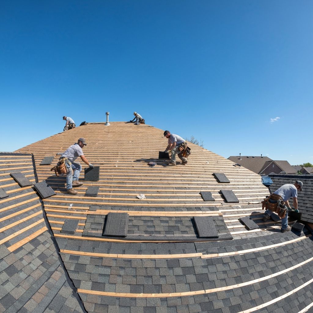 New roof installation in progress