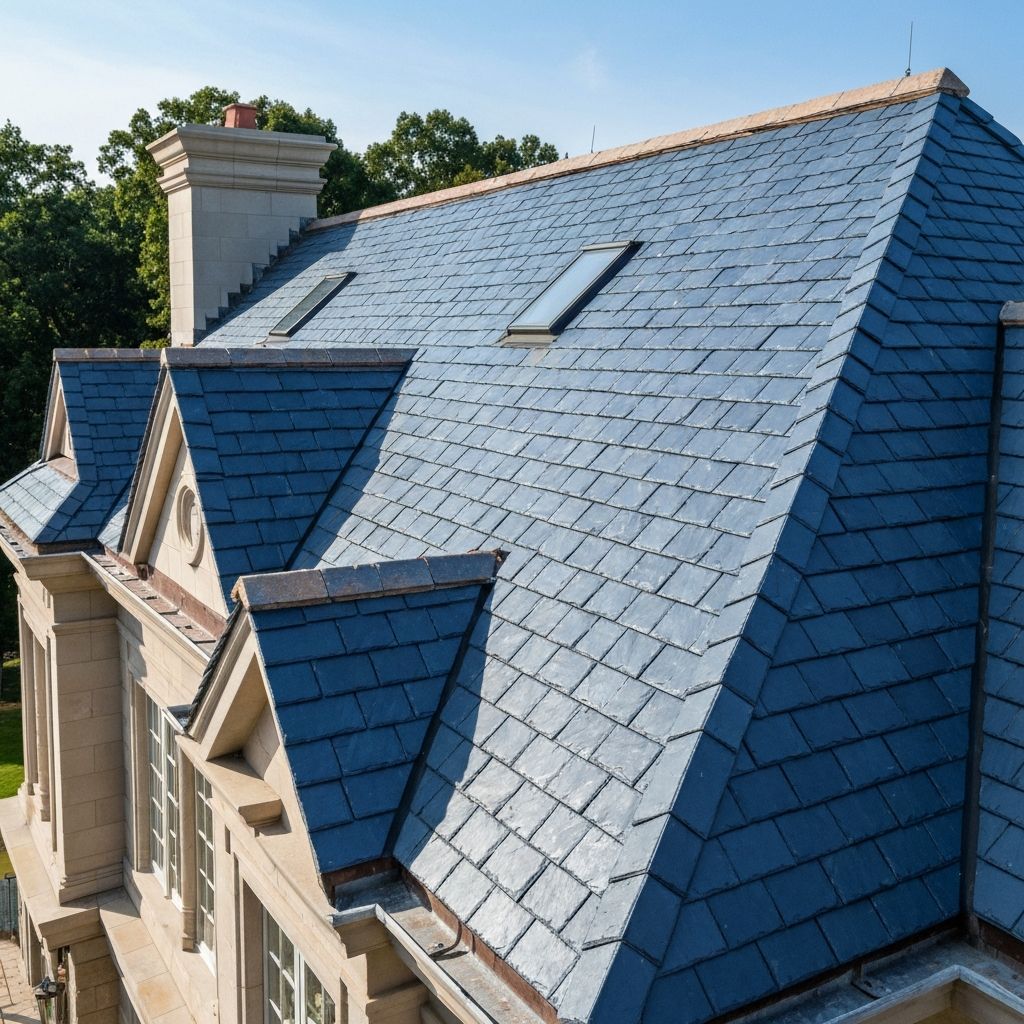 Slate roof on period property